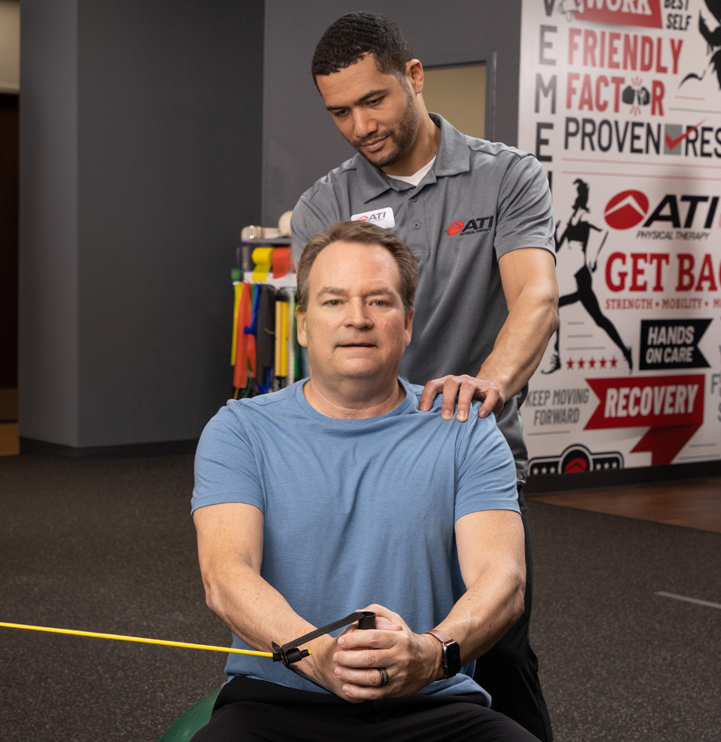 ATI patient receiving physical therapy services